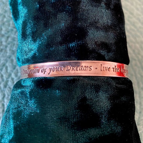 .925 Sterling Silver Cuff Bracelet Engraved with Thoreau Quote - Picture 1 of 3